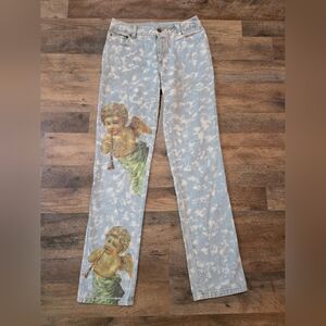 Vintage 90's Newport News Jeanology Collection Cherub Acid Wash Women's  Jeans 6